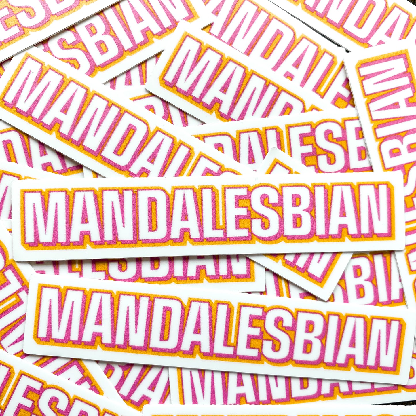 mandalesbian sticker