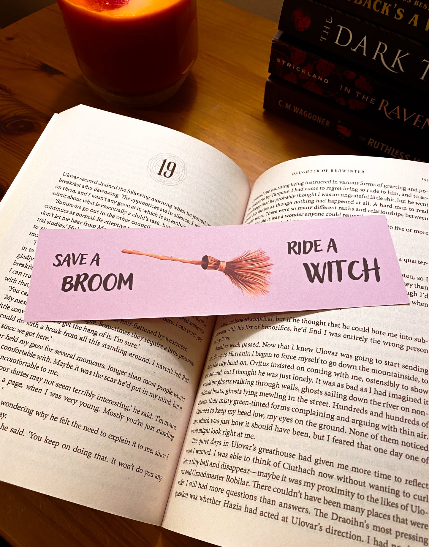 Ride a witch bookmark