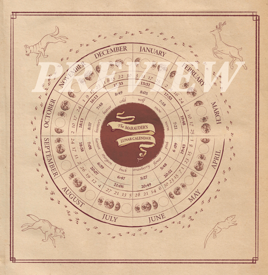 lunar calendar print