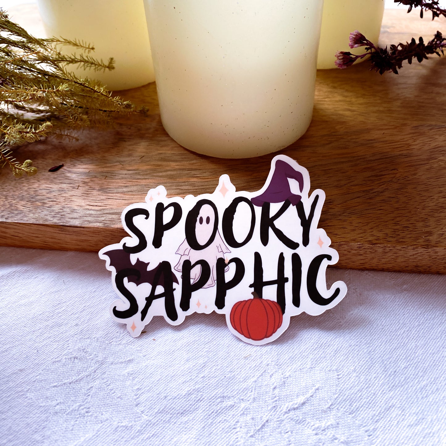 Spooky Sapphic sticker