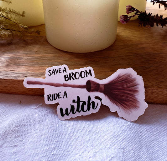 Save a broom sticker